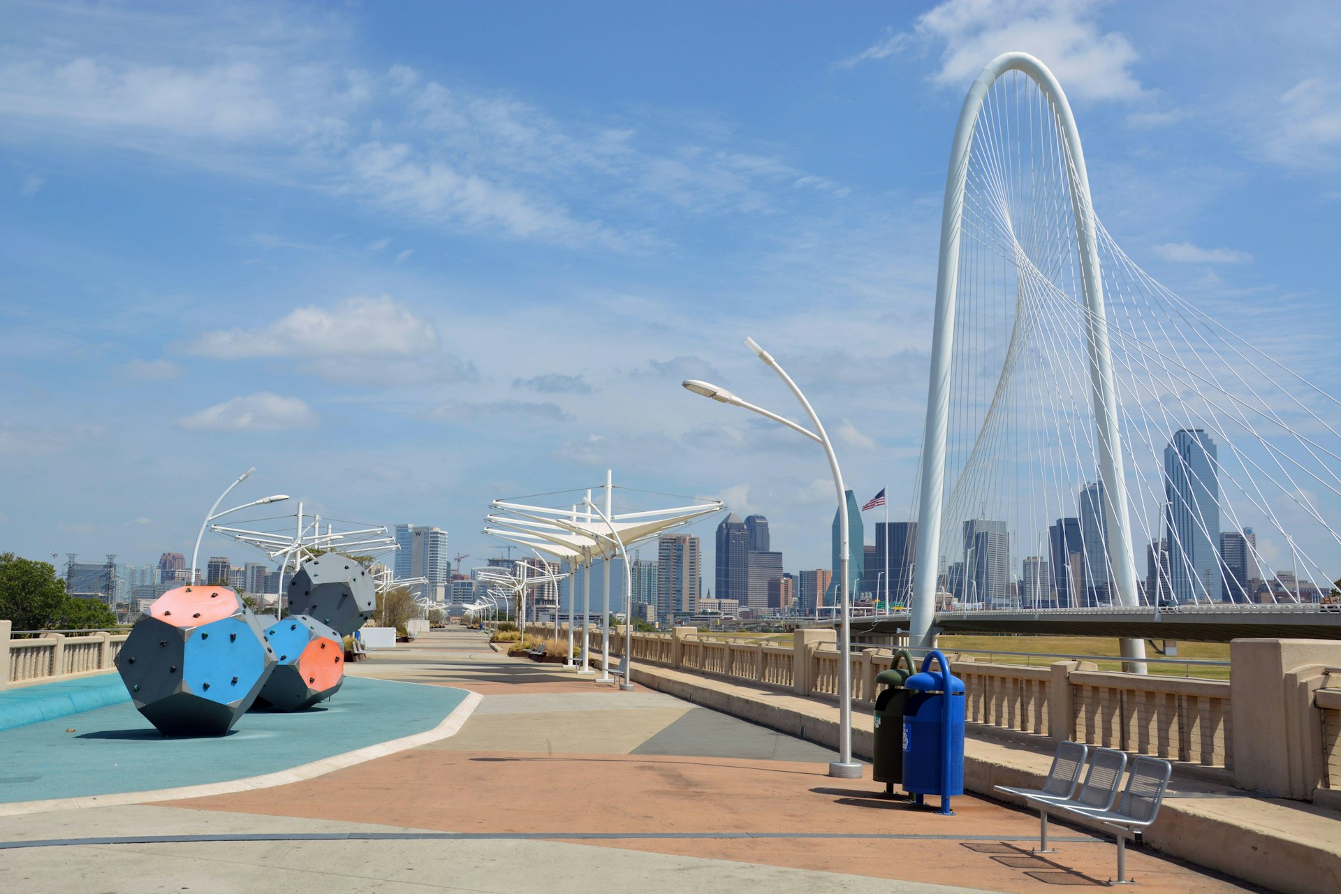 Dallas' Ronald Kirk Bridge, formerly Continental Ave., was turned into a pedestrian bridge when the modern Hunt Hill Bridge opened in 2012.