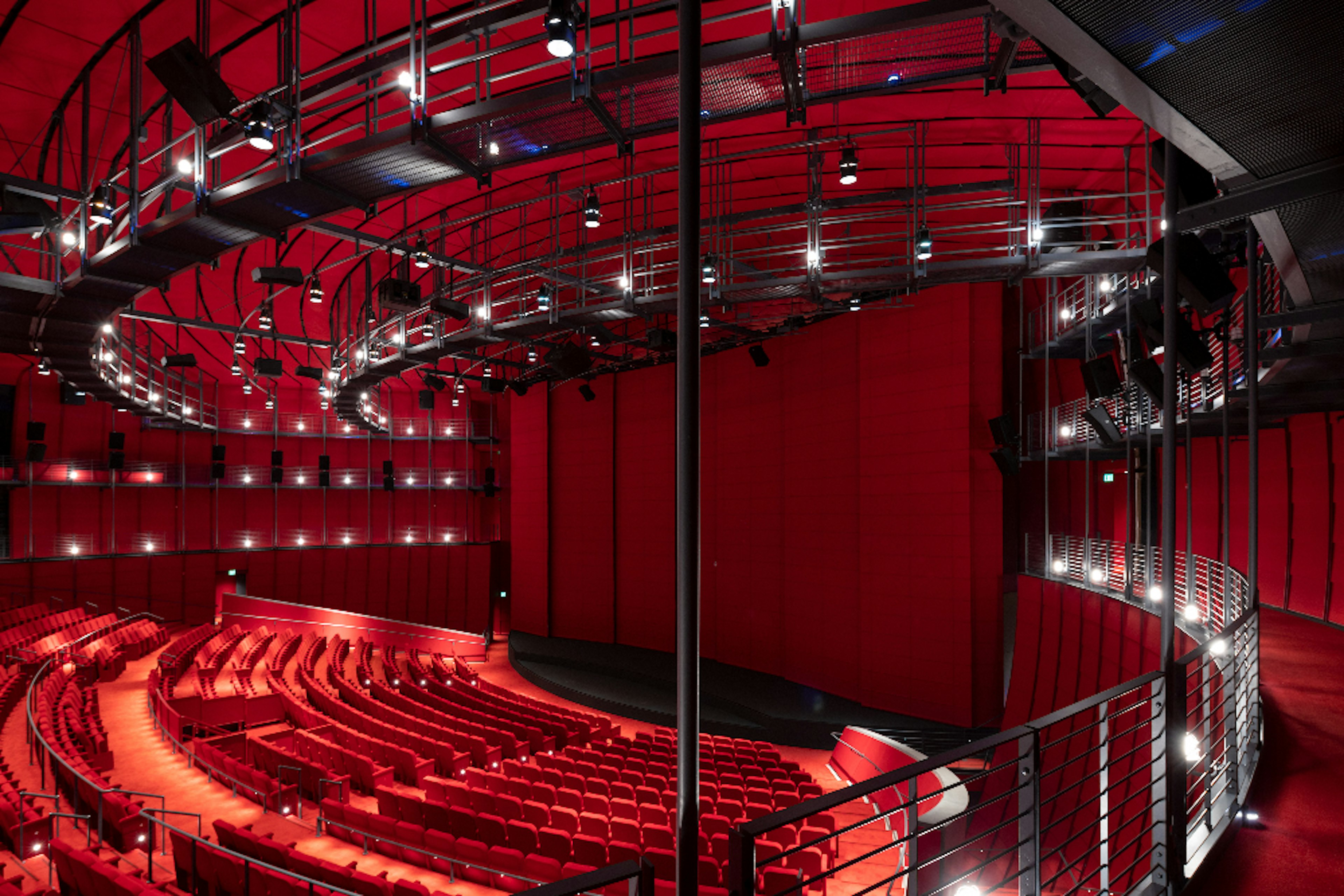 The interior of the David Geffen Theater at the Academy Museum in LA