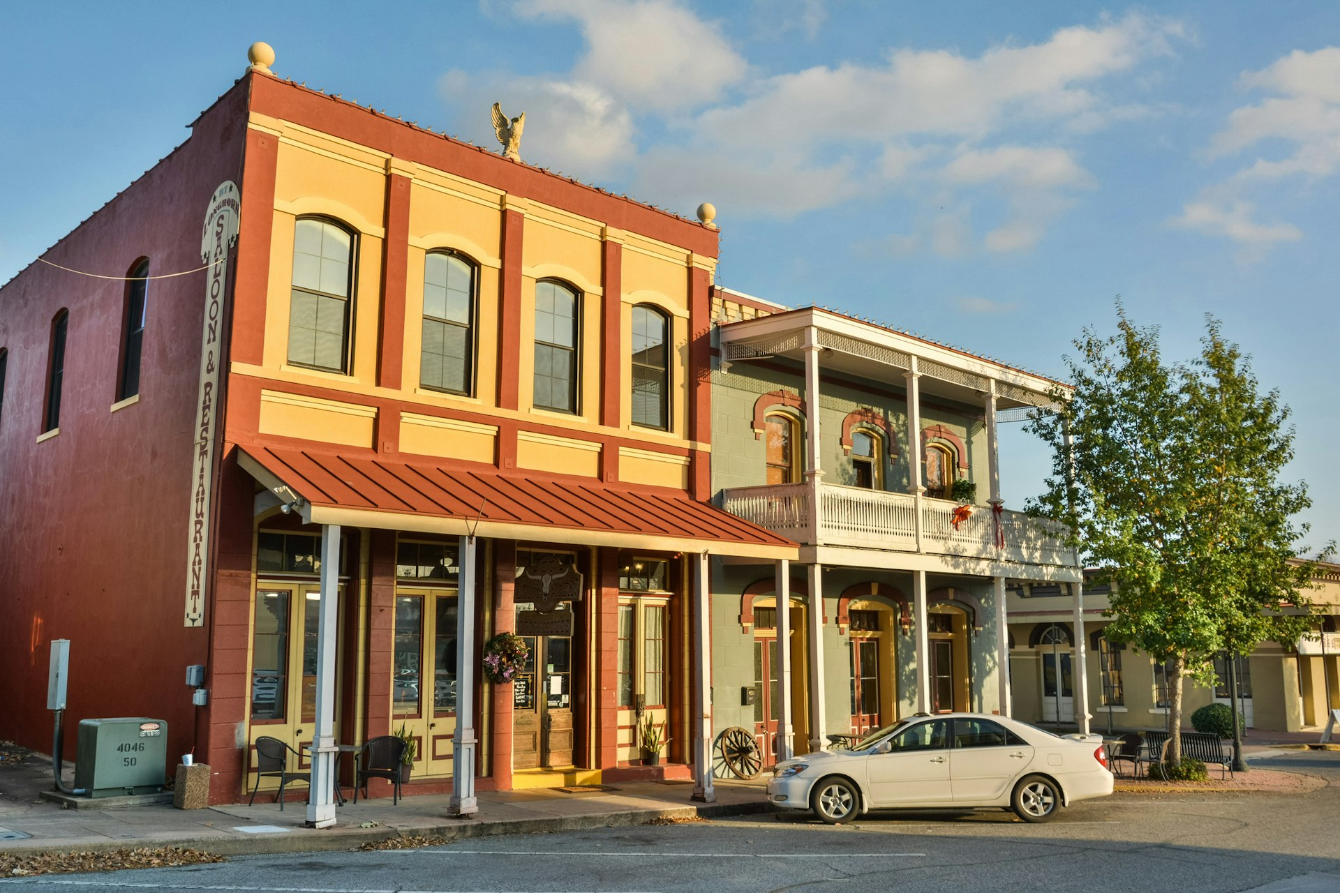 Dunlap Buildings, dating from 1870, in Brenham, TX
