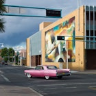 C89DB0 U.S.A. New Mexico, Albuquerque, murals along the Route 66