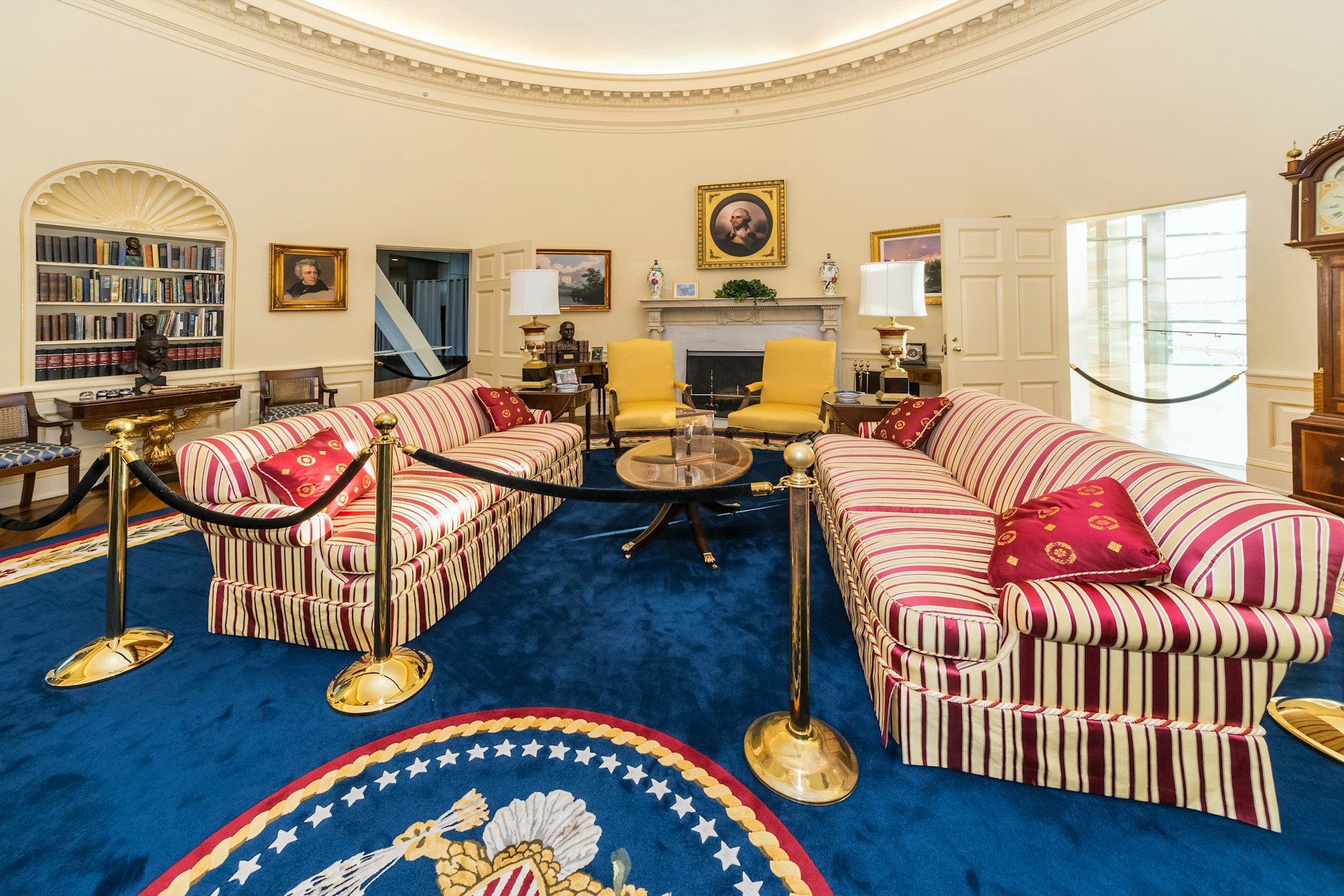 Replica of White House's Oval Office in William J. Clinton Presidential Center and Library in Little Rock, Arkansas