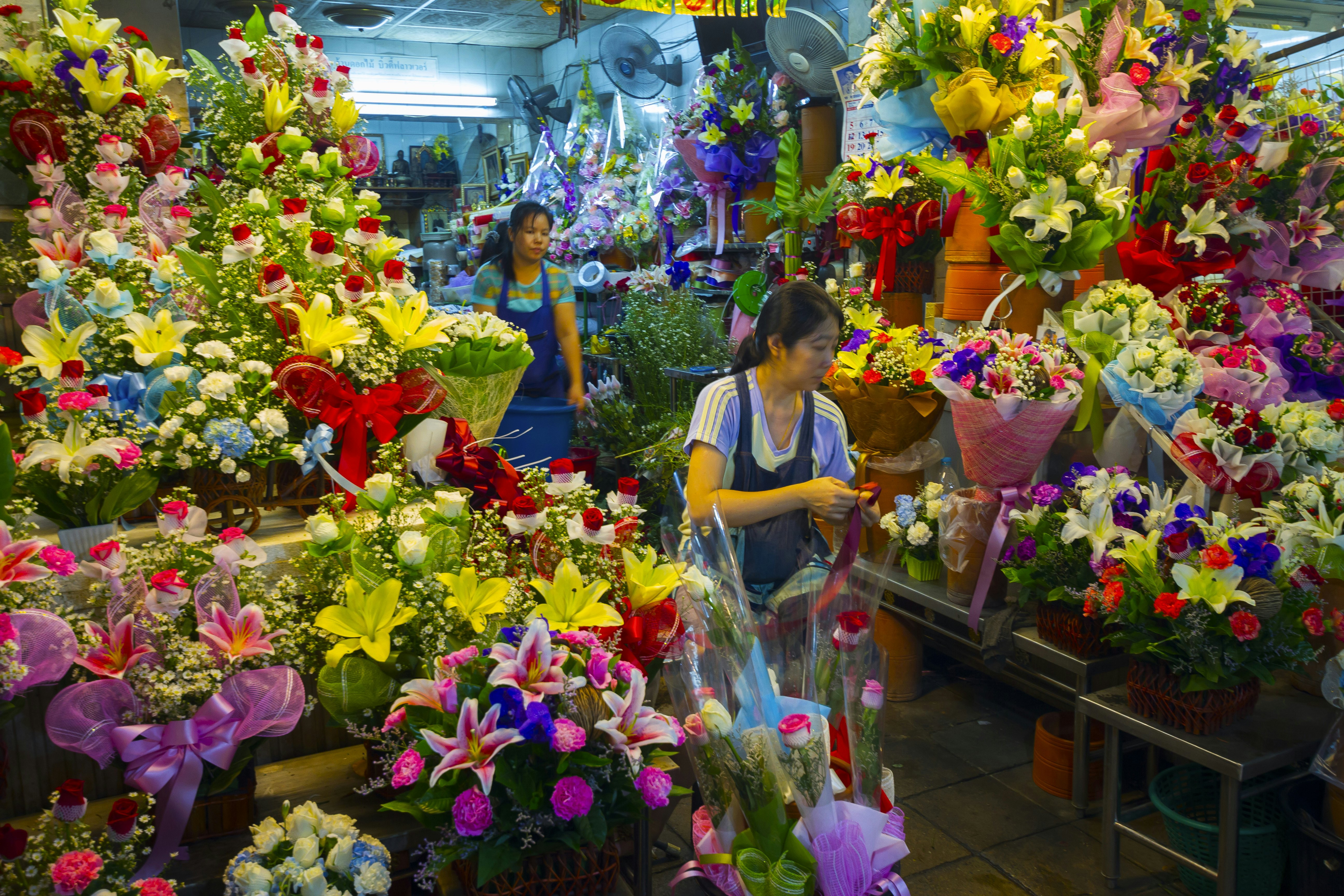 Be ready for fragrance overload at Bangkok's Pak Khlong Flower Market. Getty Images