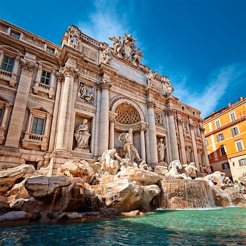 The Trevi fountain in Rome Italy The Trevi fountain in Rome Italy during the day