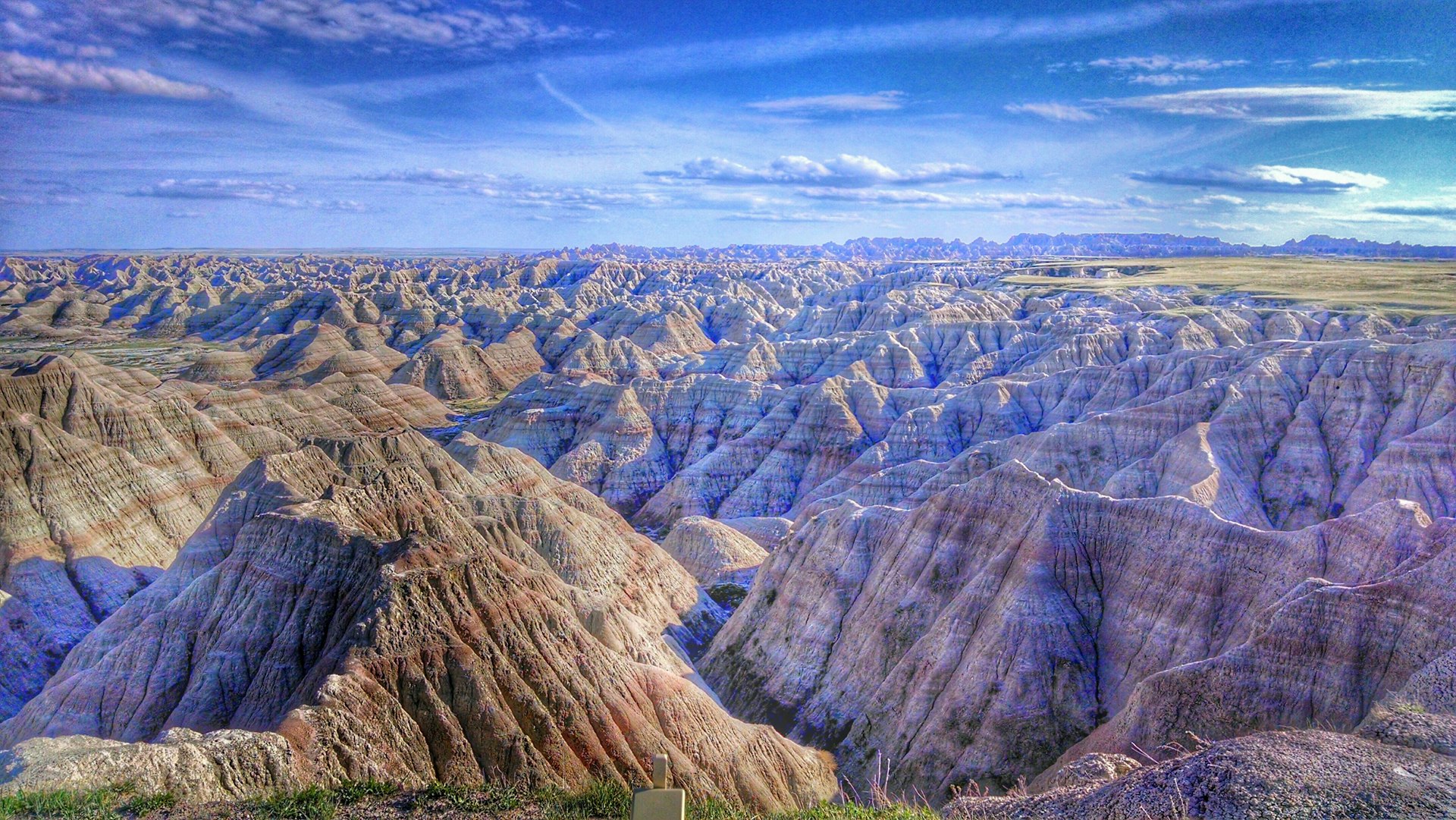 Scenic View Of Layered Badlands
