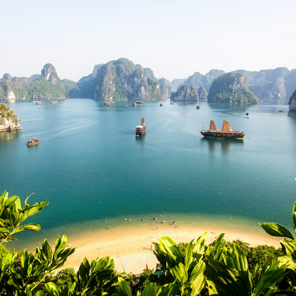 Halong Bay, as seen from the top of an island.