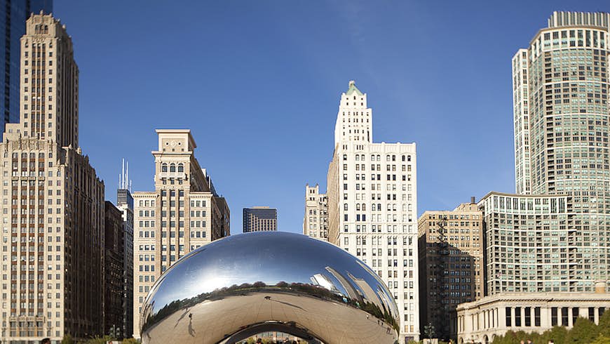 Cloud Gate (better known as "the Bean") in Millennium Park, Chicago