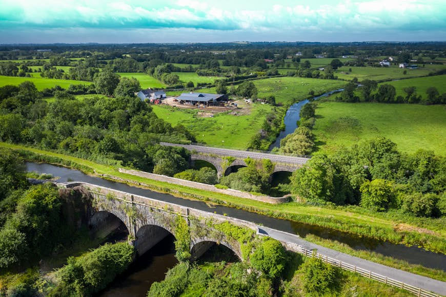 An aerial view of the Royal Canal Greenway in Meath