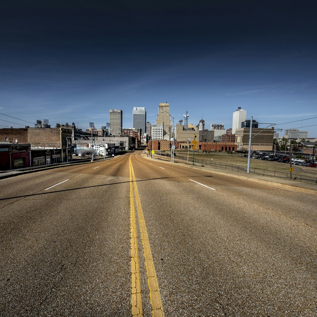 Road in downtown Memphis