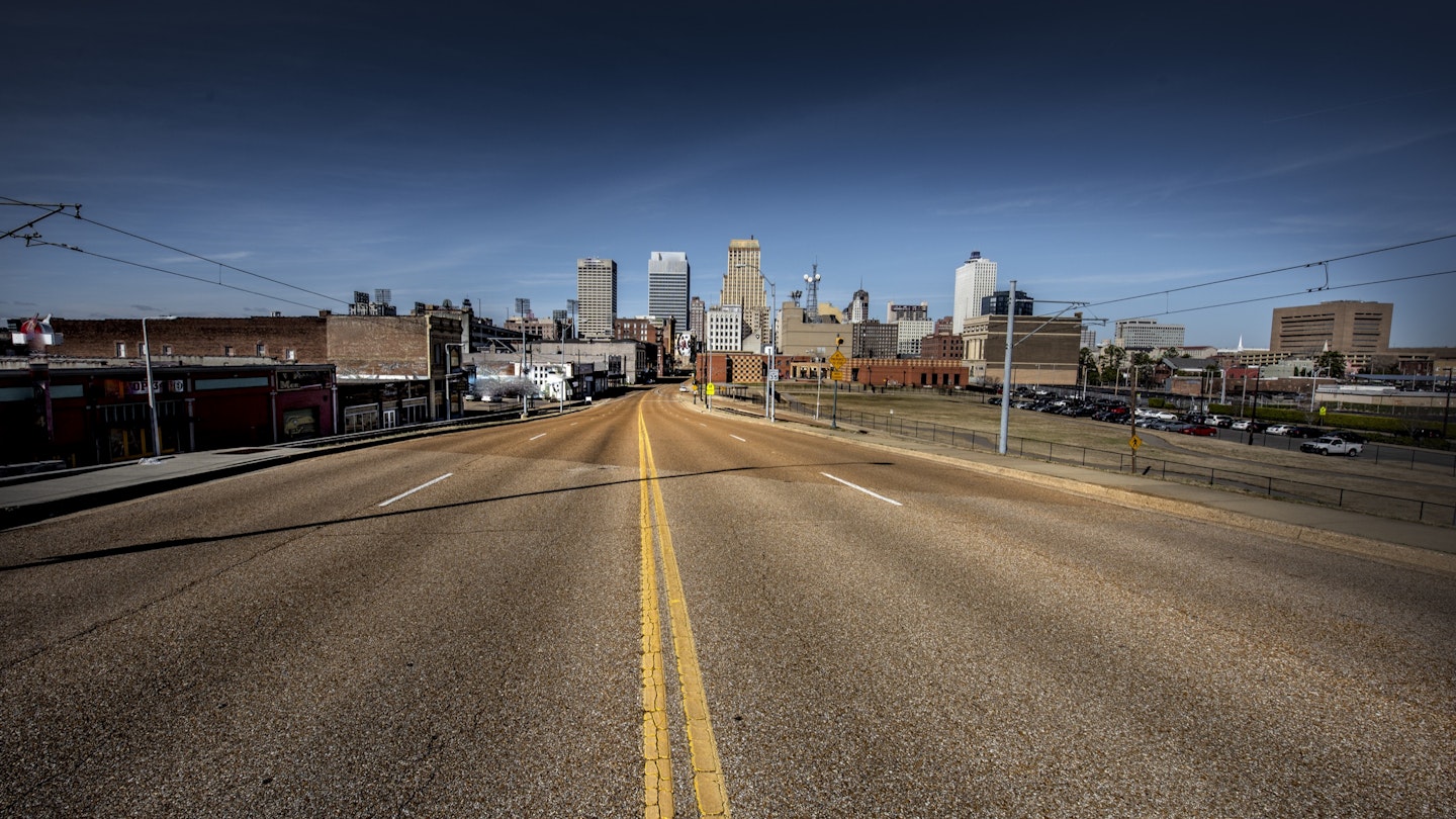 Road in downtown Memphis