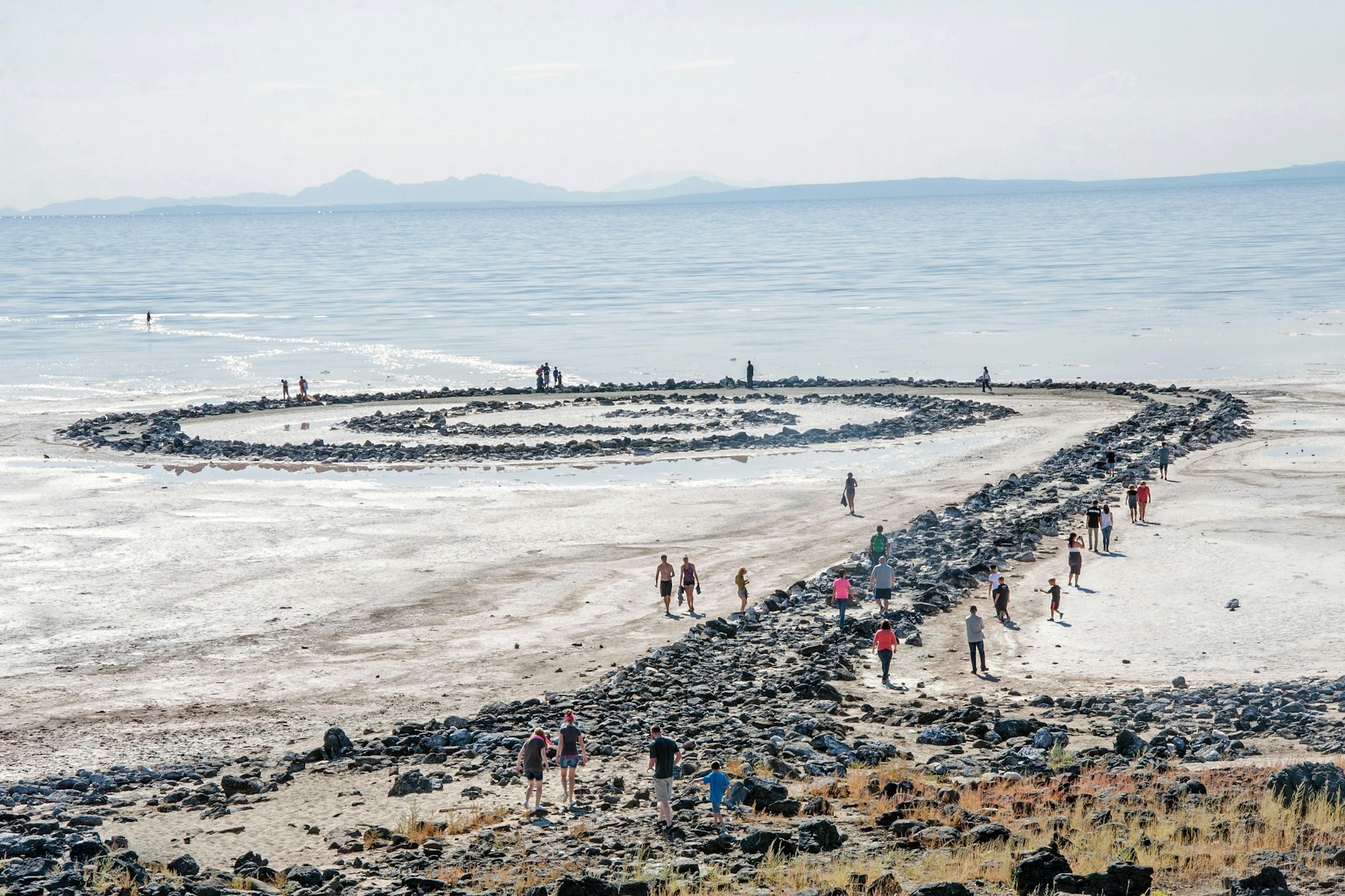 Spiral Jetty is an earthwork sculpture constructed in April 1970 that is considered to be the most important work of American sculptor Robert Smithson