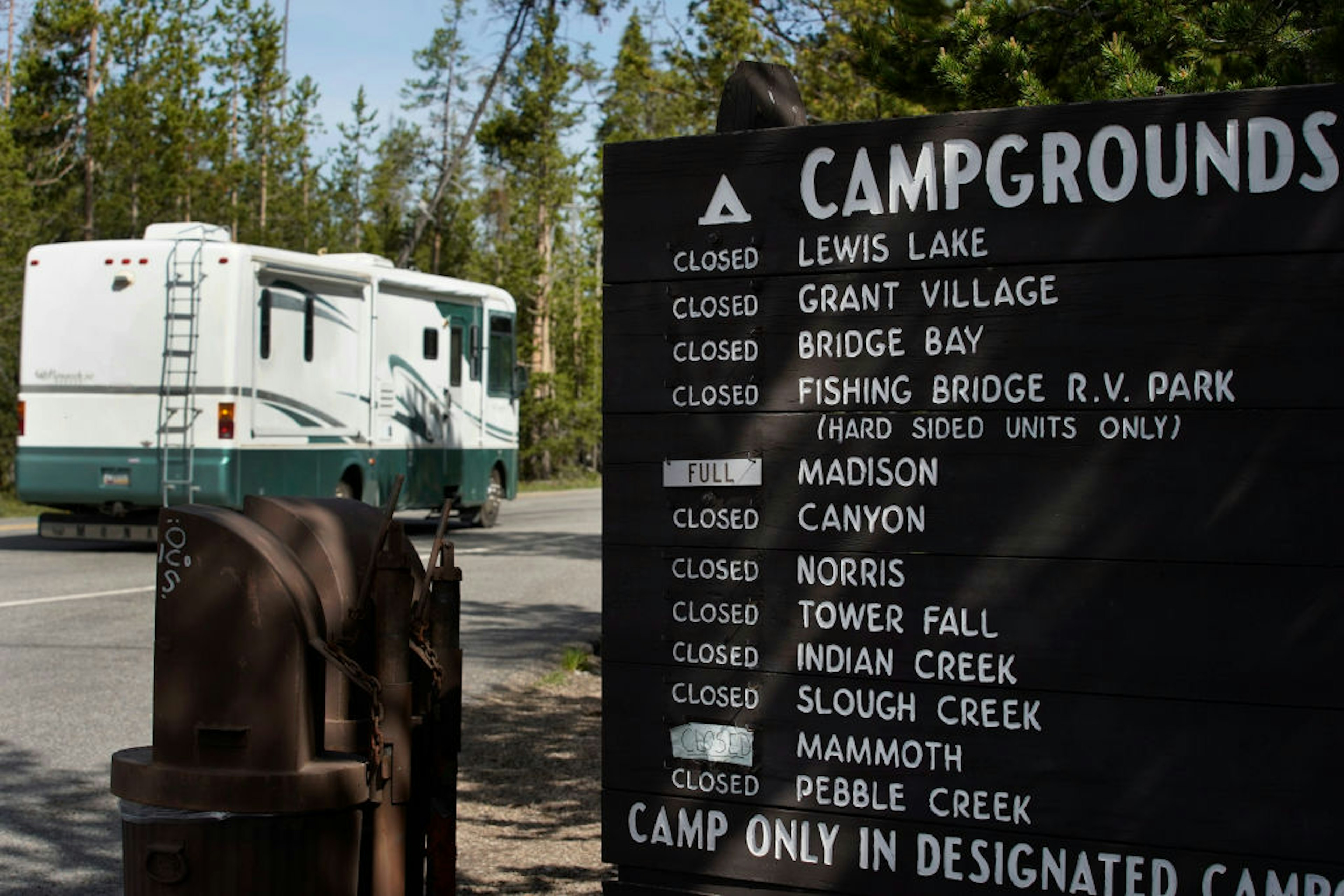 RV camps closed to many visitors in the summer of 2020