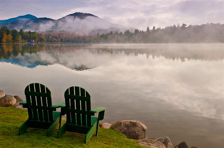 Morning on Mirror lake Morning on Mirror lake