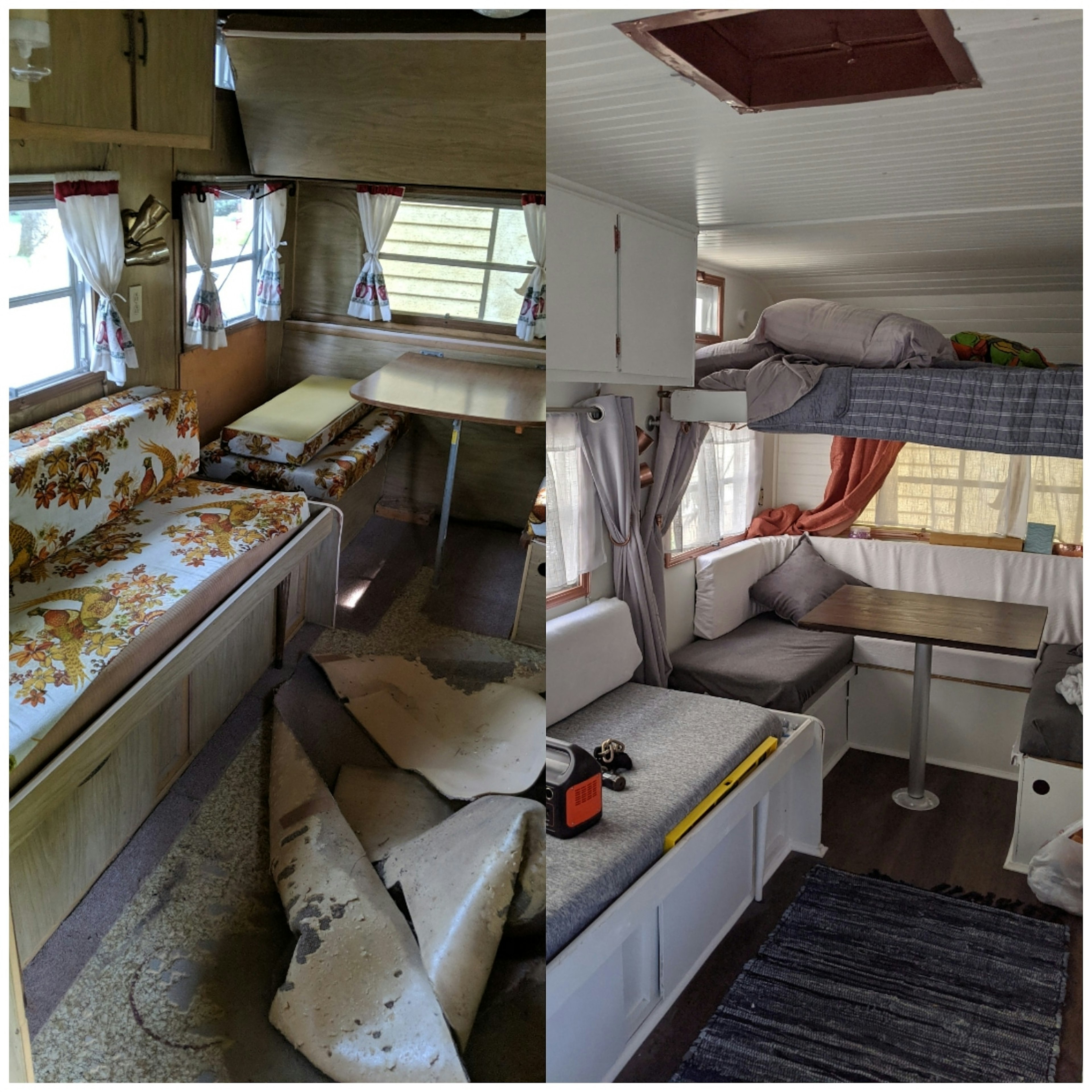 Insulating the camper when renovating was a bonus