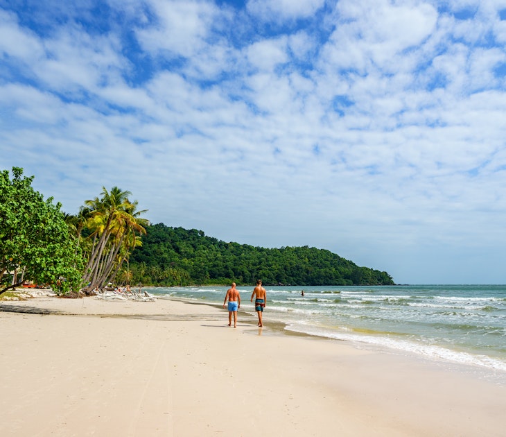 JAN 1, 2018: Sao beach on Phu Quoc island, Kien Giang, Vietnam.