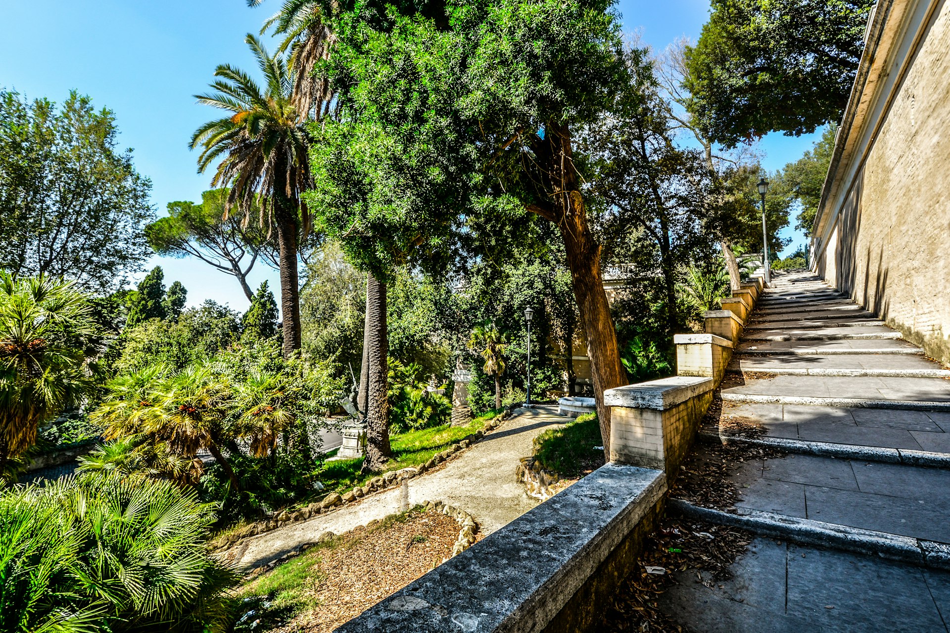 The path from the Piazza del Popolo to the Village Borghese and Borghese Gardens
