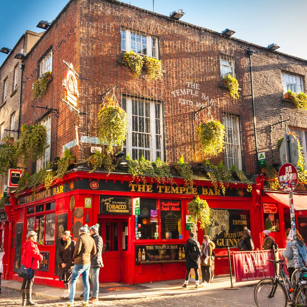 February 18, 2018: Exterior of the Temple Bar pub in the Temple Bar area of Dublin city. 