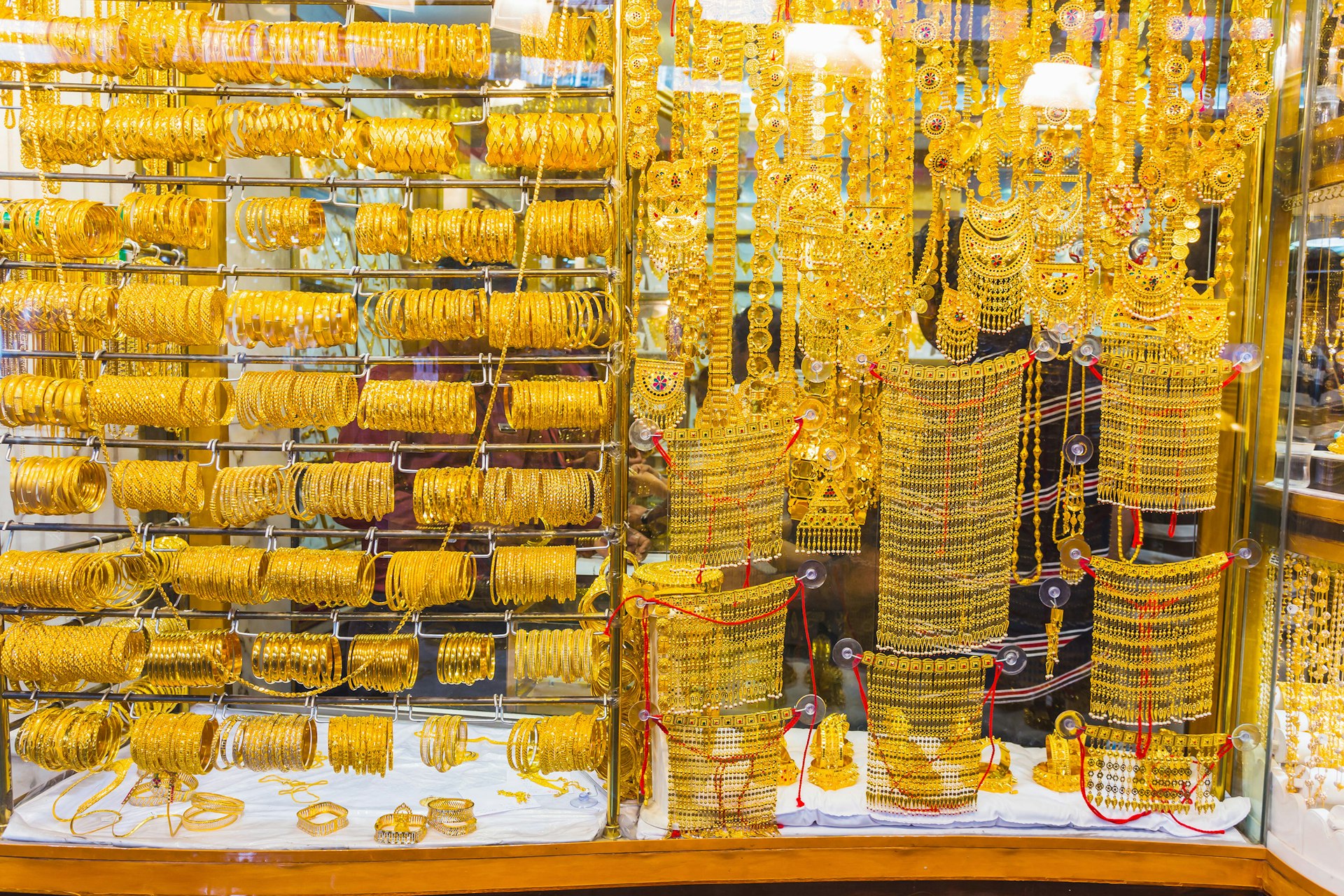 Jewelry at the Gold Souq in Deira, Dubai
