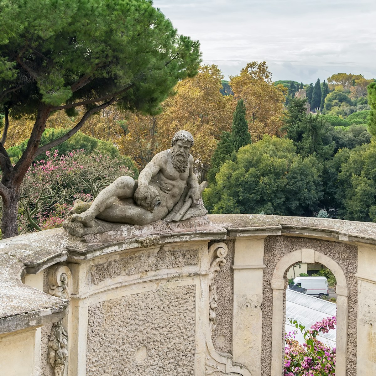 Statue in garden of Villa Celimontana (previously known as Villa Mattei) on the Caelian Hill in Rome, best known for its gardens.