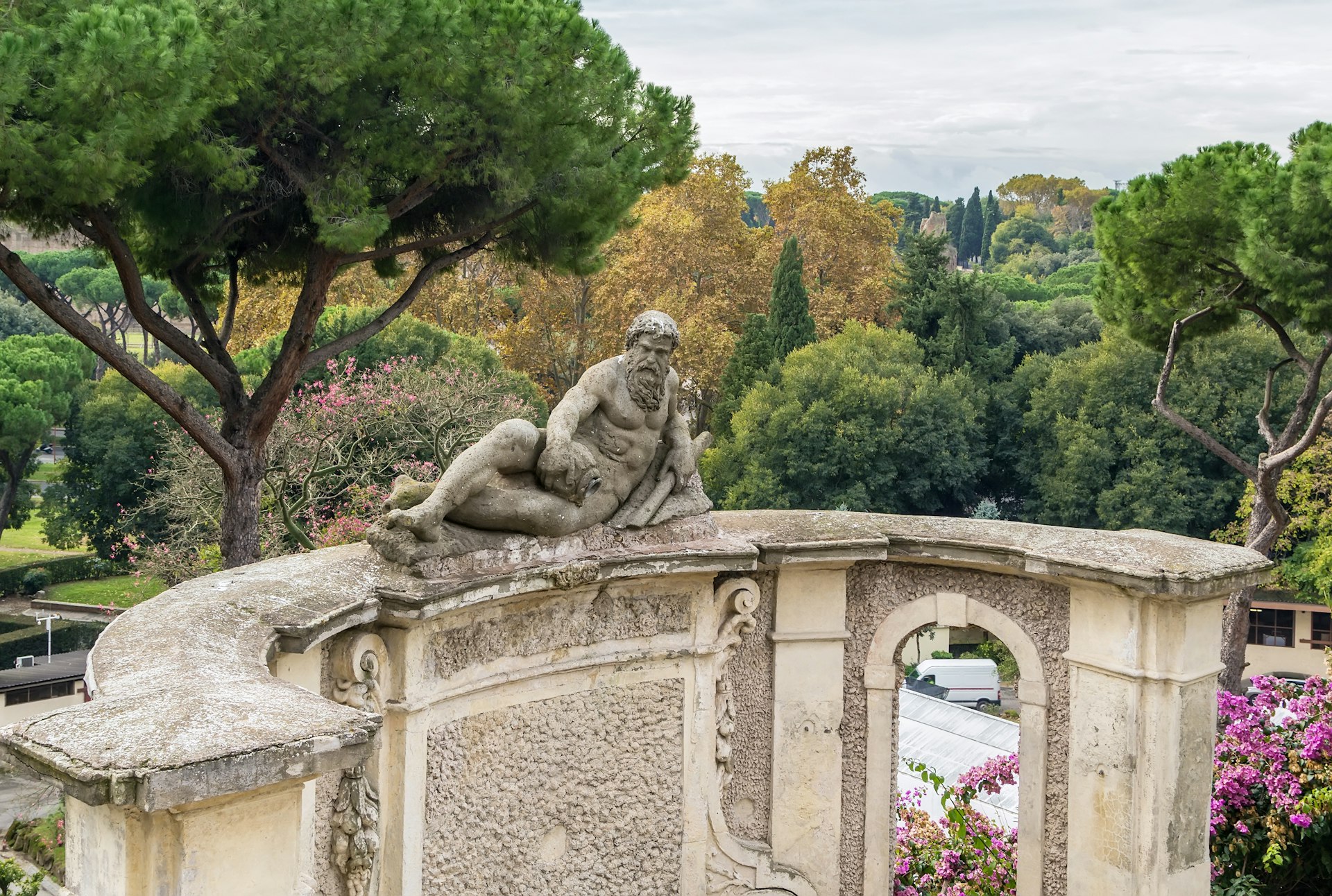 A statue in garden of Villa Celimontana 