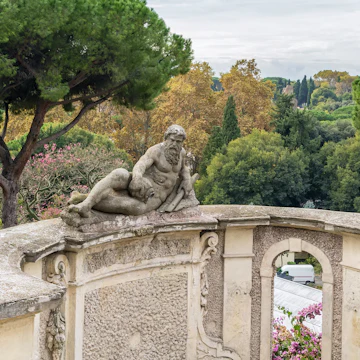 Statue in garden of Villa Celimontana (previously known as Villa Mattei) on the Caelian Hill in Rome, best known for its gardens.