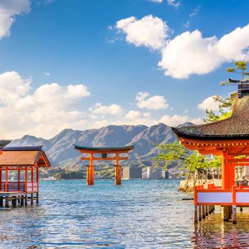 Miyajima, Hiroshima, Japanese floating shrine.