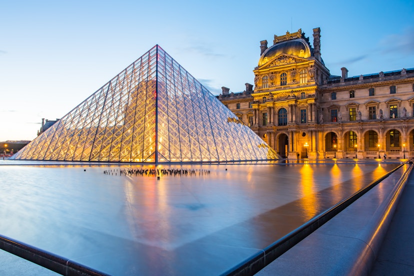 Paris, France - May 13, 2014: The Louvre Museum is one of the world's largest museums and a historic monument. A central landmark of Paris, France.