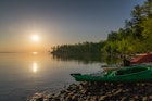 Sunrise at Town Beach, Madeline Island. Spring 2016 Series, Madeline Island, Wisconsin (May 2016); Shutterstock ID 446953222; Your name (First / Last): Meghan O'Dea; GL account no.: 56530; Netsuite department name: Digital Editorial; Full Product or Project name including edition: Aus DMO Northern Territory