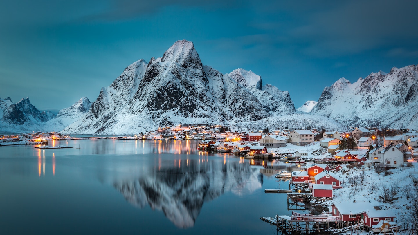 Reine is a small fishing village located on the Lofoten Islands in Norway.