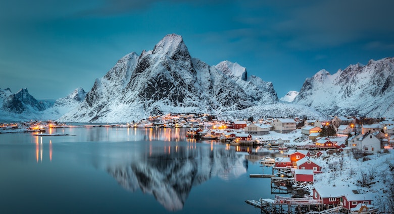 Reine is a small fishing village located on the Lofoten Islands in Norway.