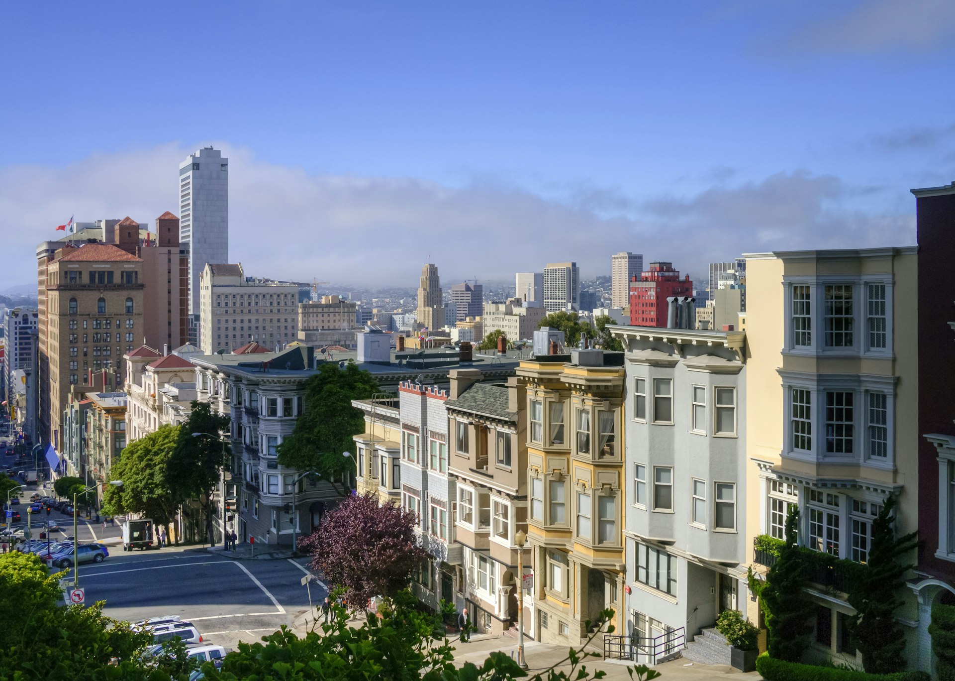 View of San Francisco from the Nob Hill neighborhood