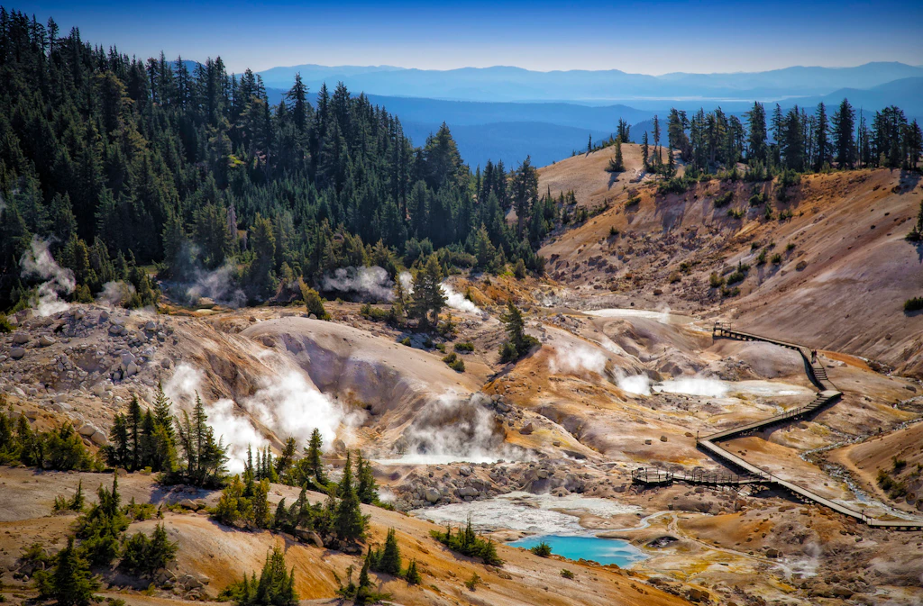Landscape of Lassen Volcanic National Park, California, USA