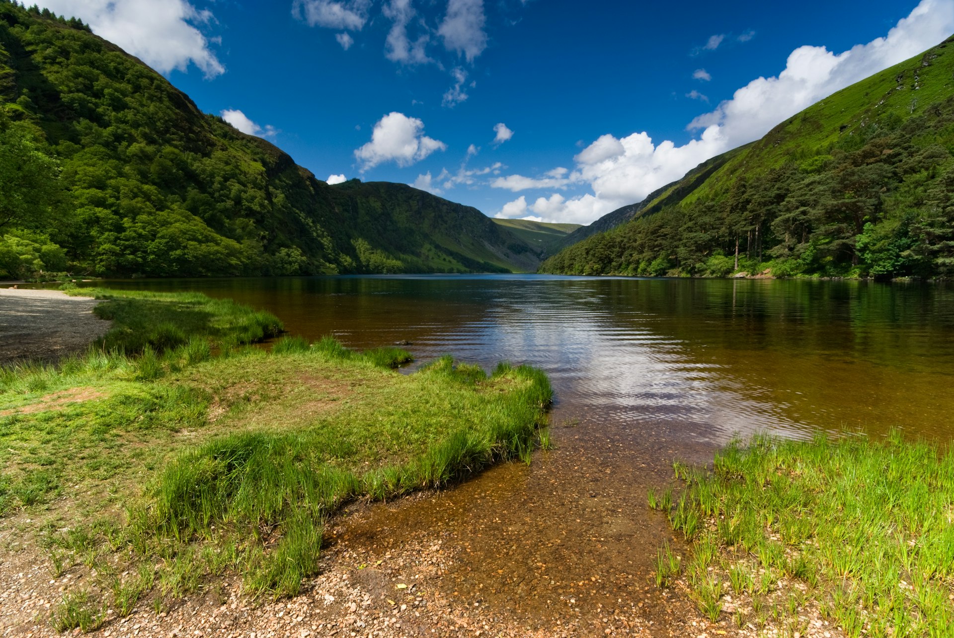 Upper Lake in Glendalough in the Wicklow Mountains National Park