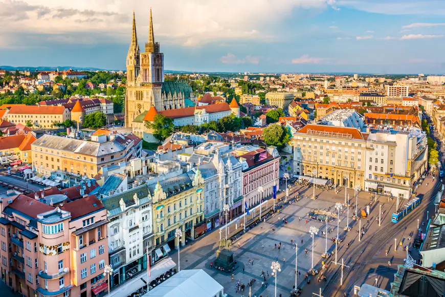 Que ver en Croacia Vista aérea de Zagreb, Croacia
