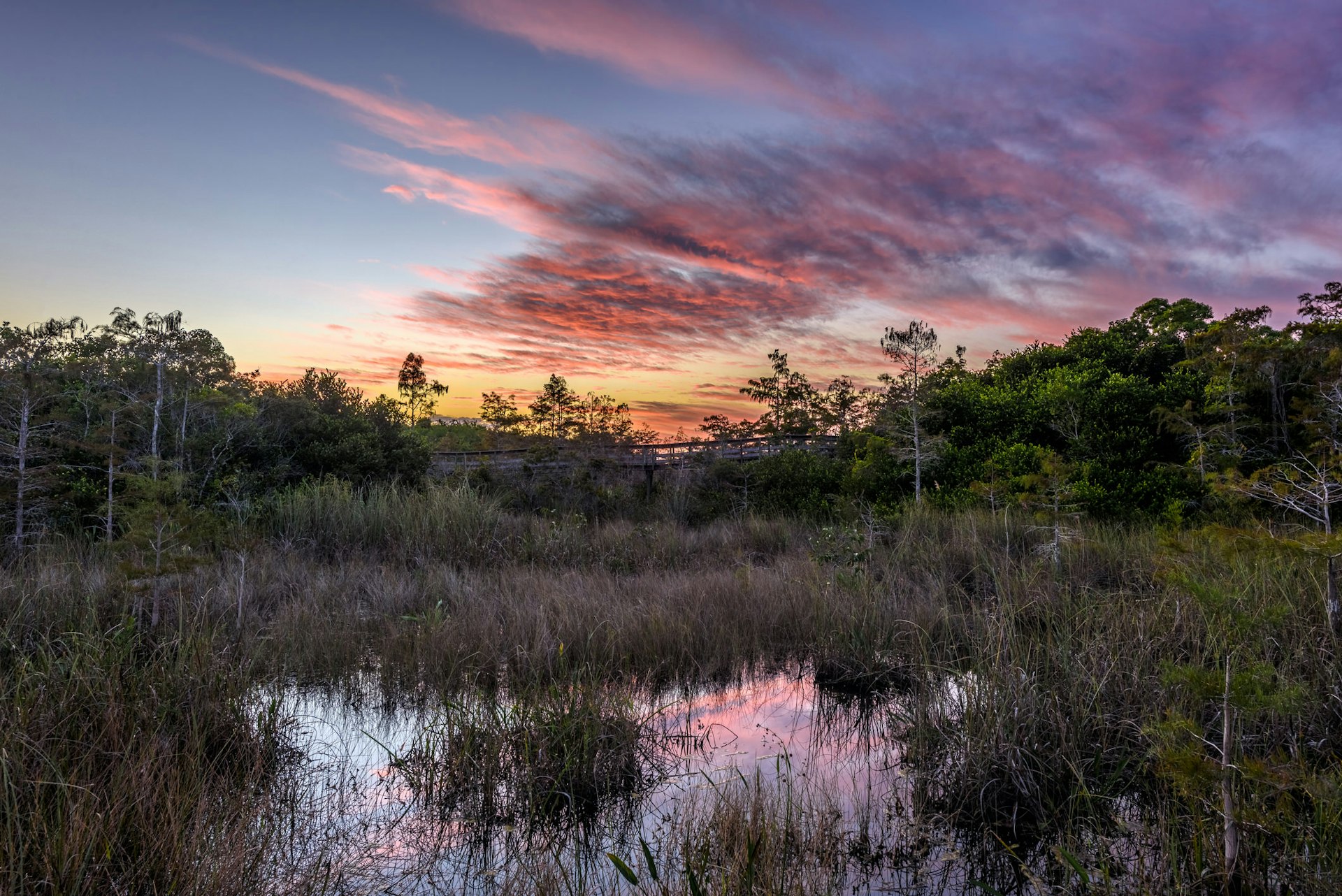 Sunset at Pa-Hay-Okee Overlook, Everglades National Park, Florida