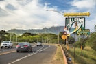 Sign for Haleiwa on the North Shore in the Waialua District.