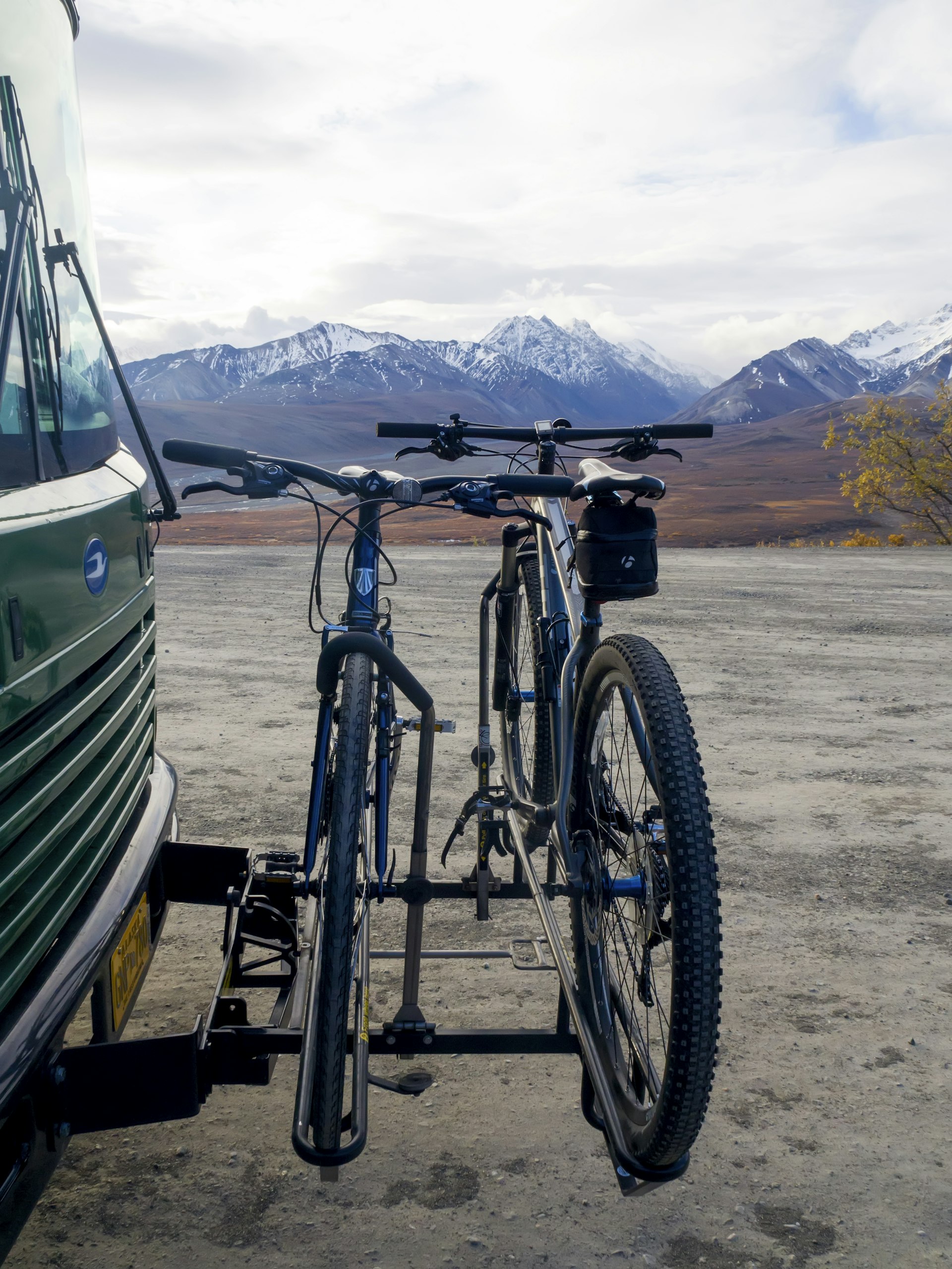 Two Bikes on National Park Bus, Denali National Park