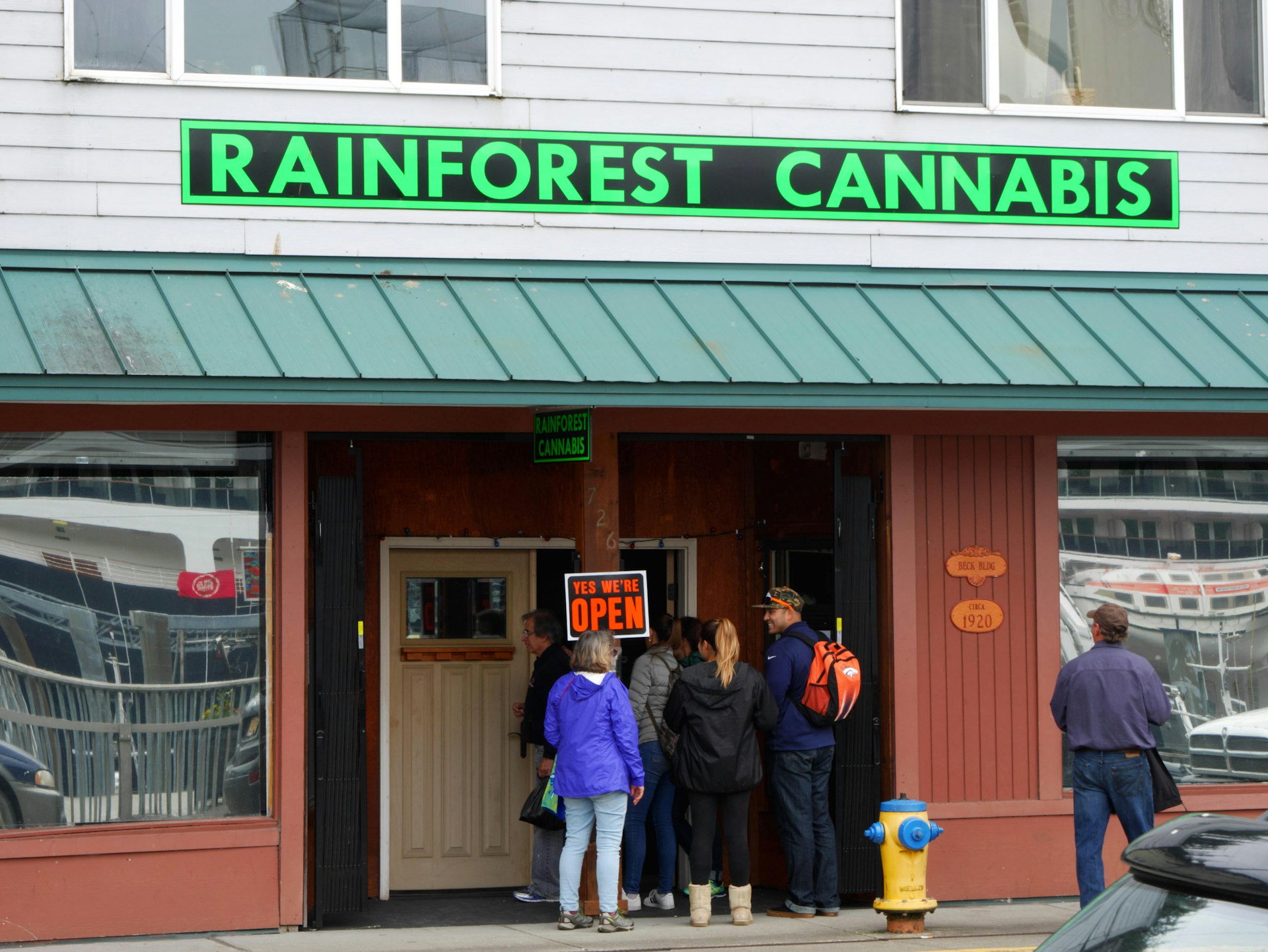 Cannabis store, Ketchikan, Alaska, USA.