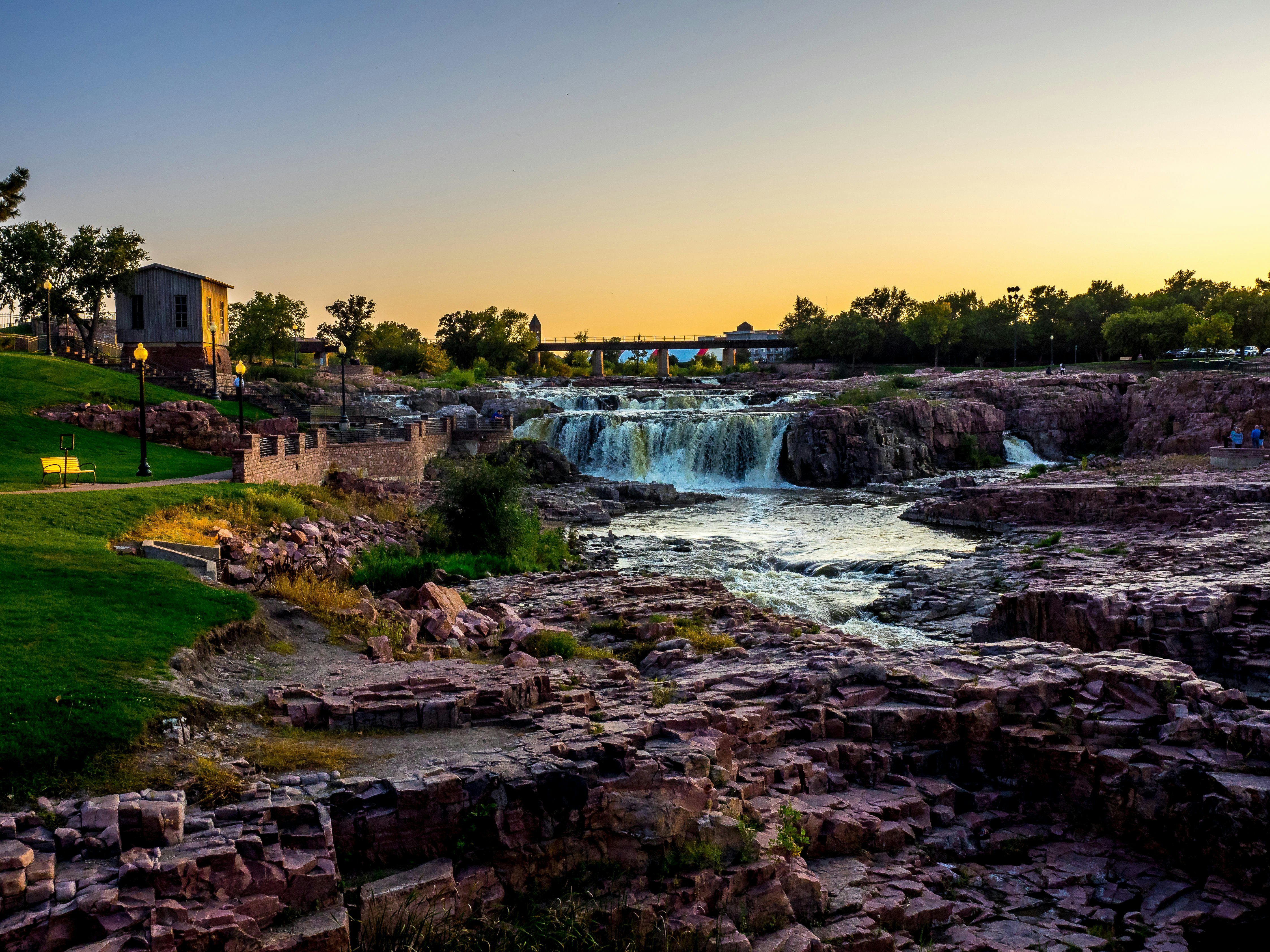 The falls that give their name to the city - Sioux Falls, South Dakota.