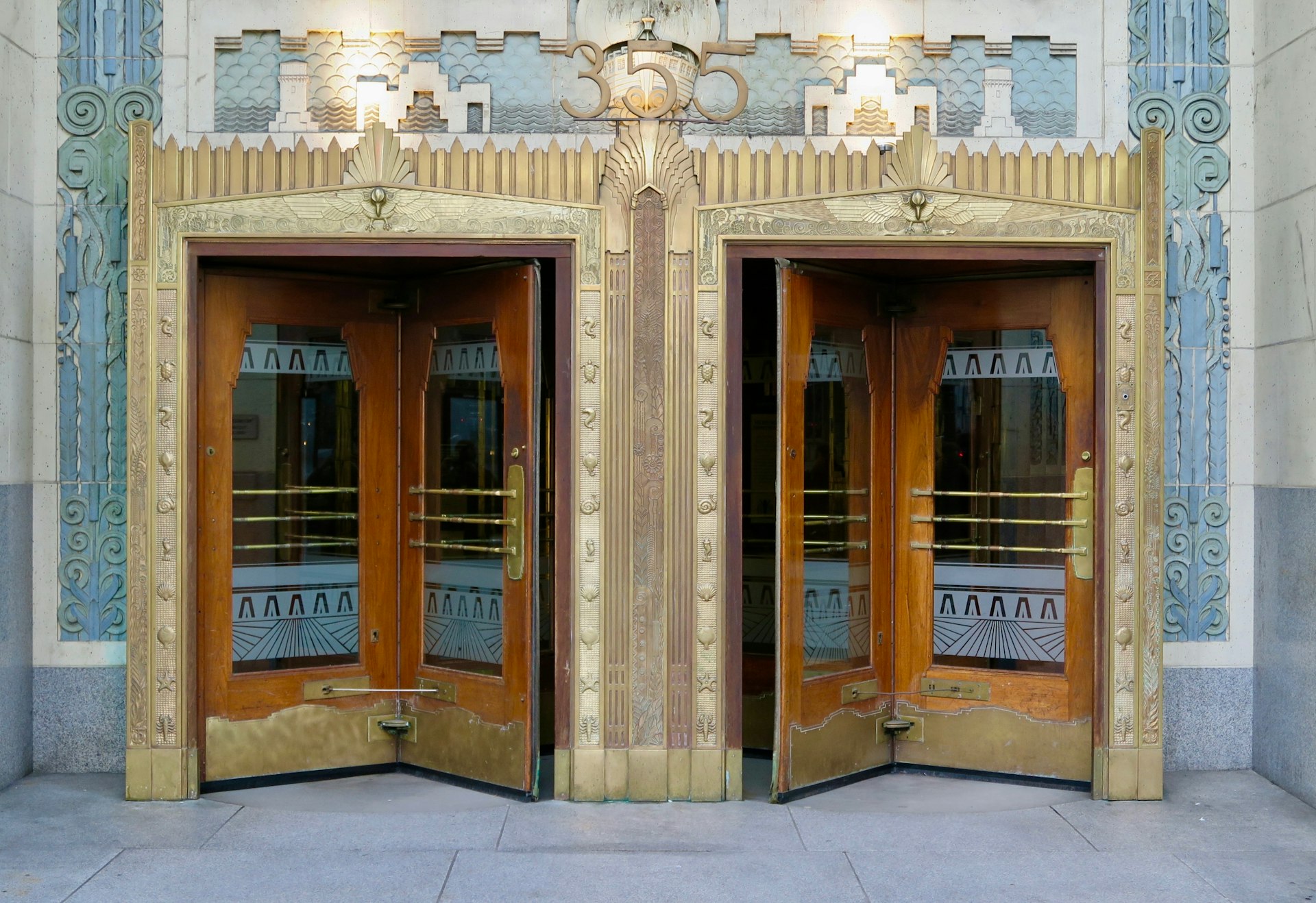 Art deco architecture of the Marine Building in Vancouver, Canada