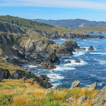 Scenic cliffs view in San Xiao, small village near Cedeira, Galicia, northern Spain; Shutterstock ID 485677099; Your name (First / Last): Ben Buckner; GL account no.: 65050; Netsuite department name: Client Services; Full Product or Project name including edition: Spain OTBT Partner