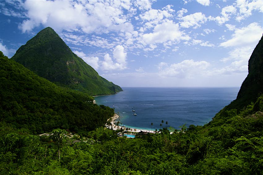 St.Lucia, Resort near Pitons and Jalousie bays