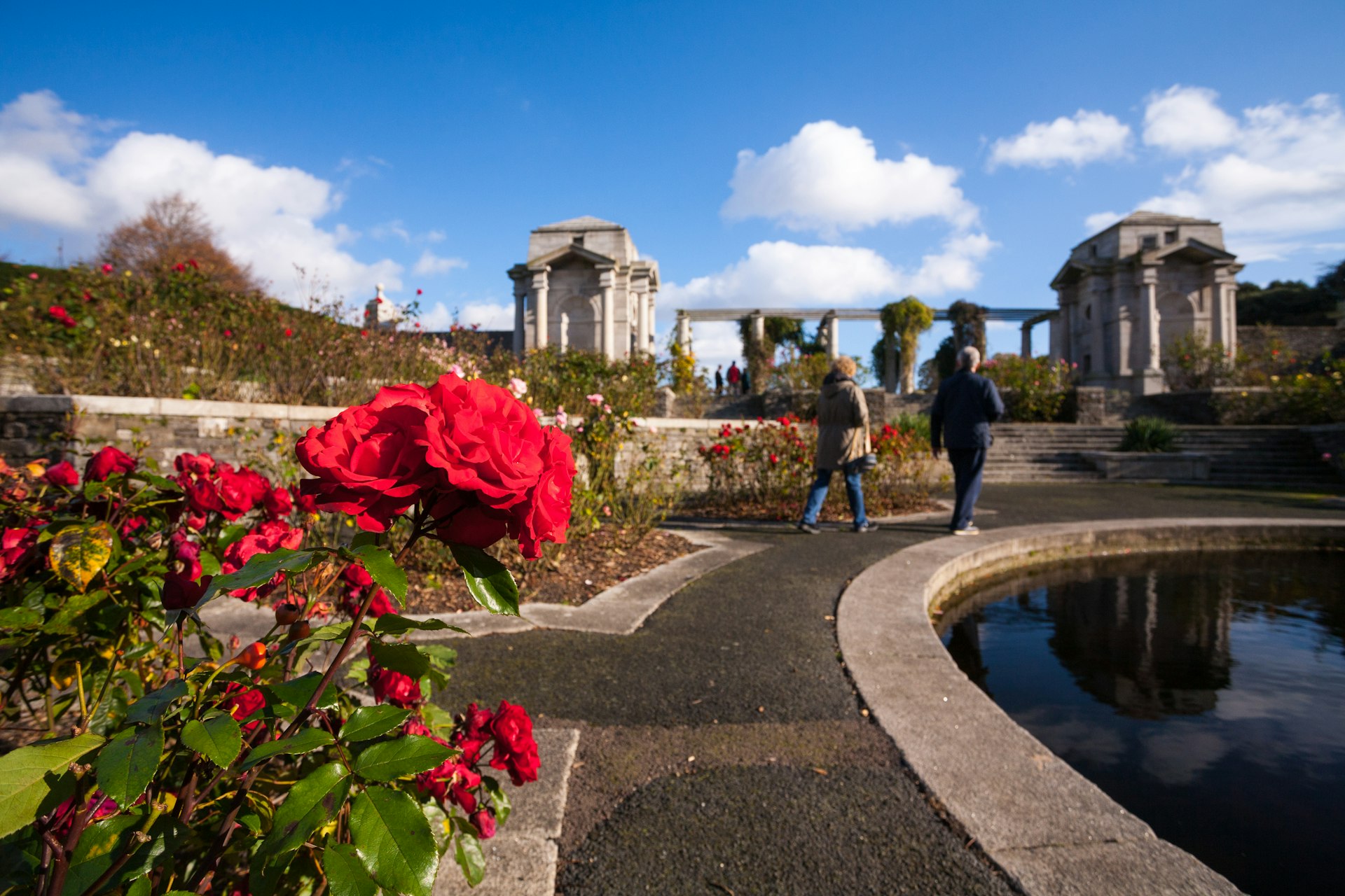 Walking in the War Memorial Gardens in Dublin, Ireland