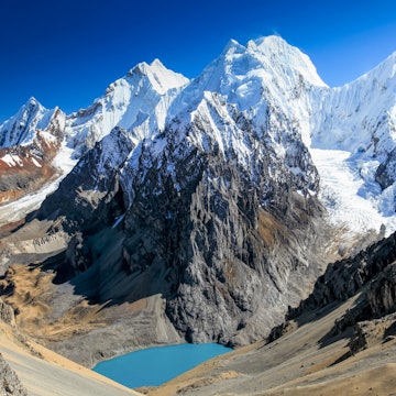 The beatiful landscape from Huascaran national park, near to Huaraz - Peru