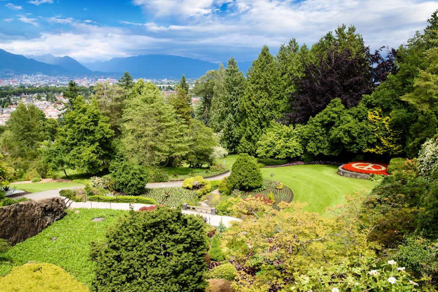 Landscape of Queen Elizabeth Park in Vancouver, Canada