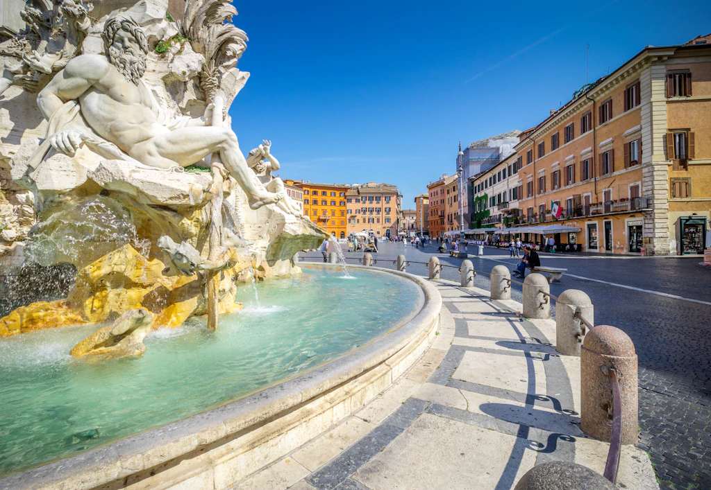 Fontana dei Quattro Fiumi in Piazza Navona Fontana dei Quattro Fiumi in Piazza Navona