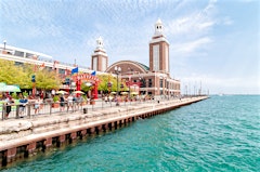 Visitors at Navy Pier in Chicago