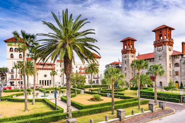 The town square in St. Augustine, Florida