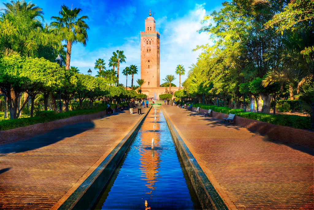 Koutoubia Mosque minaret in Marrakesh, Morocco Koutoubia Mosque minaret in Marrakesh, Morocco