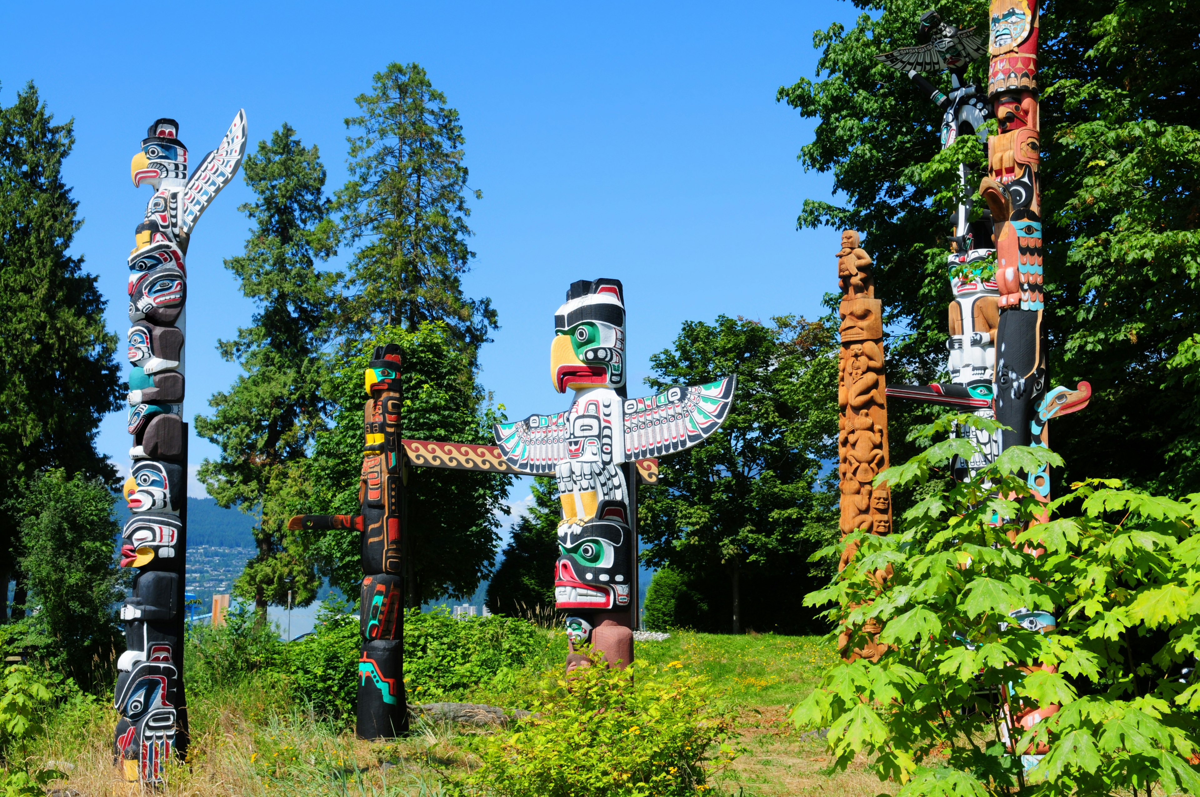 Totem poles at Stanley Park