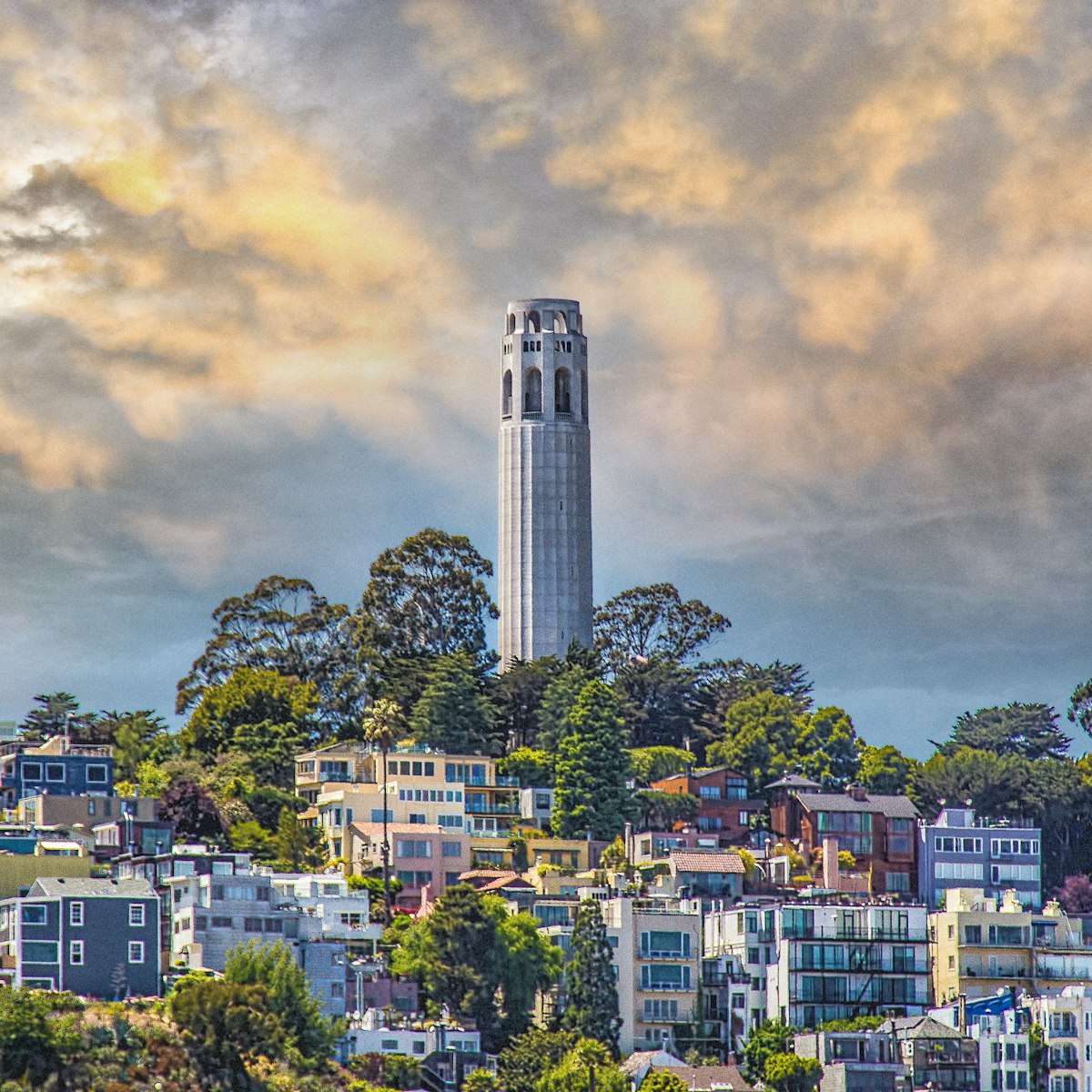 Coit Tower on Telegraph Hill Boulevard, San Francisco, USA